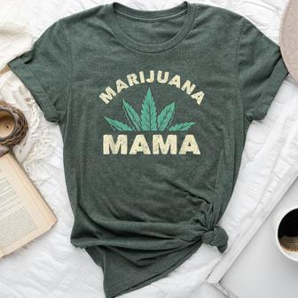 Marijuana Mama Stoner Mom Weed Lover Cannabis Bella Canvas T-shirt | Mazezy