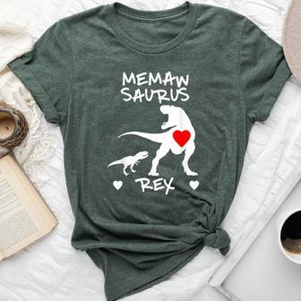Memaw Saurus T Rex Dinosaur T Mother Day Bella Canvas T-shirt | Mazezy