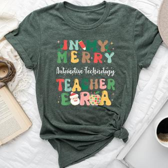 In My Merry Automotive Technology Teacher Era Christmas Bella Canvas T-shirt | Mazezy