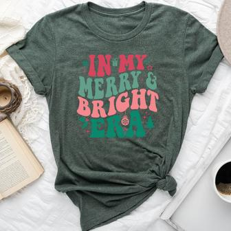 In My Merry And Bright Era Cute Groovy Retro Xmas Christmas Bella Canvas T-shirt - Monsterry DE