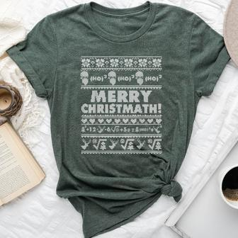 Merry Christmath Merry Christmas Math Teacher Professor Bella Canvas T-shirt | Mazezy