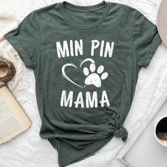 Min Pin Mama Dog Lover Apparel Miniature Pinscher Mom Bella Canvas T-shirt - Thegiftio UK