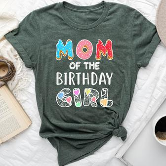 Mom Of The Birthday Girl Donut Party Idea Bella Canvas T-shirt | Mazezy
