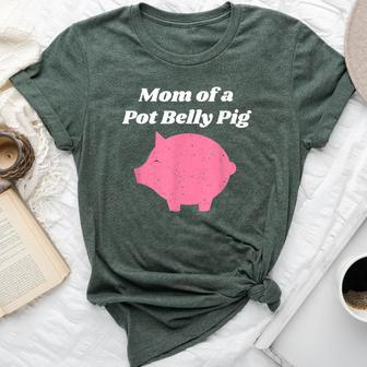 Mom Of A Pot Belly Pig Baby Piglet Bella Canvas T-shirt | Mazezy