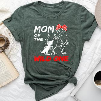 Mom Of The Wild One Mamasaurus Dinosaur T-Rex Bella Canvas T-shirt | Mazezy AU