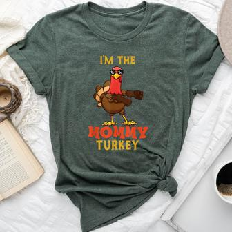 Mommy Turkey Matching Family Group Thanksgiving Bella Canvas T-shirt - Monsterry AU