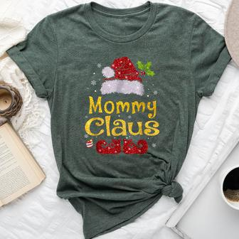 Mommys Clause Merry Christmas Winters Season Bella Canvas T-shirt | Mazezy