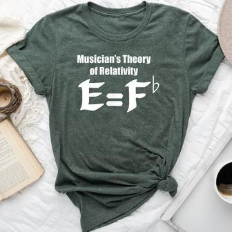 Music Teacher Humorous E Equals F Flat Bella Canvas T-shirt | Mazezy
