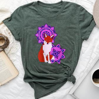 Mystical Fox Mandala Bella Canvas T-shirt | Mazezy
