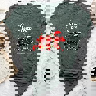 Nana Bear Red Buffalo Plaid Grandma Bear Pajama Bella Canvas T-shirt - Thegiftio