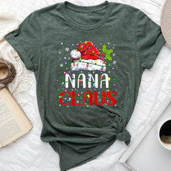 Nana Claus Christmas Santa Matching Family Christmas Pajamas Bella Canvas T-shirt - Monsterry