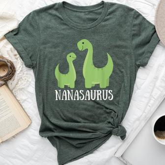 Nanasaurus Nana Saurus Dino Dinosaur Bella Canvas T-shirt | Mazezy
