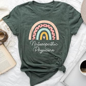 Naturopathic Physician Rainbow Girl Bella Canvas T-shirt | Mazezy