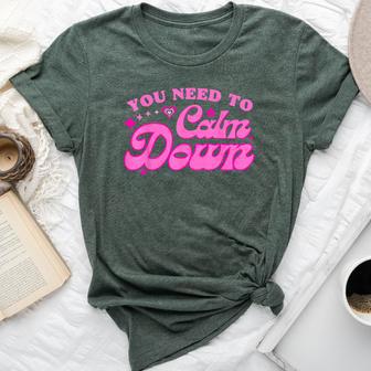 You Need To Calm Down Groovy Retro Cute Bella Canvas T-shirt - Monsterry AU