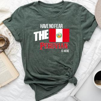 Have No Fear The Peruvian Is Here Proud Peru Wife Bella Canvas T-shirt | Mazezy