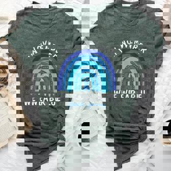 In November We Wear Blue Rainbow Diabetes Awareness Bella Canvas T-shirt | Mazezy