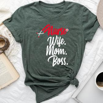 Nurse Wife Mom Boss Retro Nurse Sayings Quotes Nursing Bella Canvas T-shirt | Mazezy CA