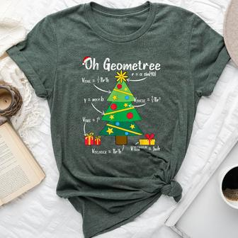 Oh Geometree Christmas Tree Geometry Math Teacher Bella Canvas T-shirt - Monsterry