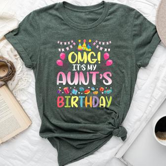 Omg It's My Aunt's Birthday Happy To Me You Niece Nephew Bella Canvas T-shirt - Thegiftio UK