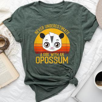 Opossum Never Underestimate A Girl With A Opossum Bella Canvas T-shirt - Monsterry AU