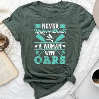 Paddling Never Underestimate A Woman With Oars Bella Canvas T-shirt - Seseable