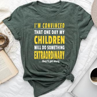 Parenting Quote Children Behavior Meme Mom Dad Joke Bella Canvas T-shirt | Mazezy