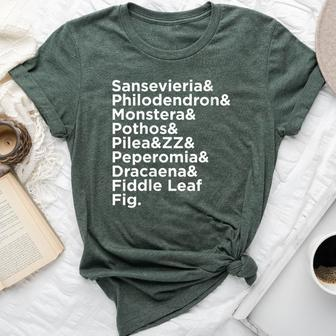 Philodendron Monstera Pilea Peperomia Pothos Houseplant Bella Canvas T-shirt | Mazezy