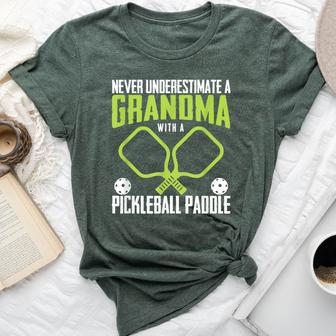 Pickleball Grandma Never Underestimate Paddles Bella Canvas T-shirt | Mazezy