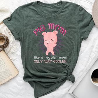 Pig Mom Animal Lover Mini Pigs Women Bella Canvas T-shirt | Mazezy