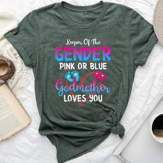Pink Or Blue Godmother Loves You Keeper Of The Gender Mommy Bella Canvas T-shirt - Monsterry