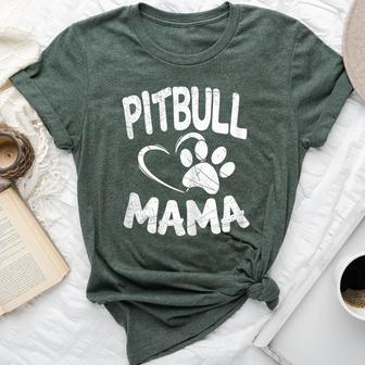 Pitbull Mama Pit Bull Lover Dog Terrier Mom Bella Canvas T-shirt | Mazezy