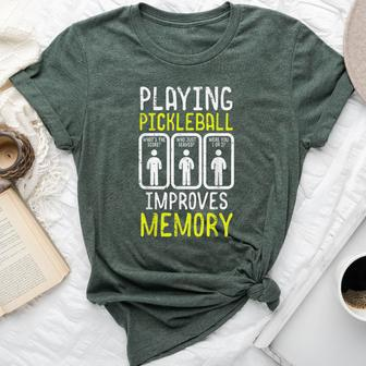 Playing Pickleball Improves Memory Pickle Ball Kid Bella Canvas T-shirt - Seseable