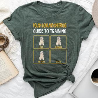 Polish Lowland Sheepdog Guide To Training Dog Obedience Bella Canvas T-shirt | Mazezy