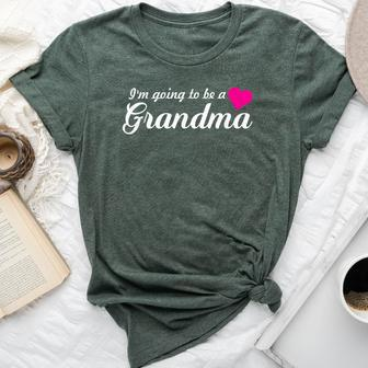 Pregnancy Announcement I'm Going To Be A Grandma Bella Canvas T-shirt | Mazezy