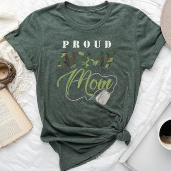 Proud Army Mom Cute Military Mama Usa Bella Canvas T-shirt | Mazezy AU