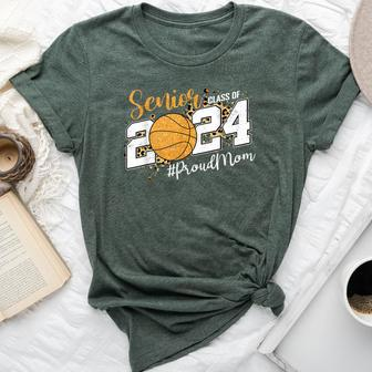 Proud Mom Of 2024 Senior Graduate Class Of 2024 Basketball Bella Canvas T-shirt - Seseable