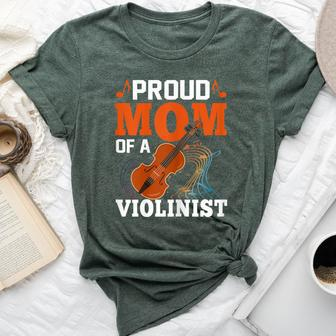 Proud Mom Of A Violinist Viola Violin Players Mama Bella Canvas T-shirt | Mazezy