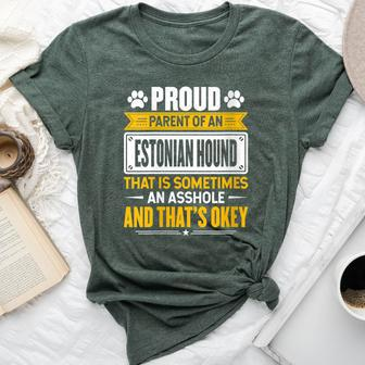 Proud Parent Of An Estonian Hound Dog Owner Mom & Dad Bella Canvas T-shirt | Mazezy