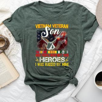 Proud Son Of A Vietnam Veteran My Dad Mom Is A Hero Bella Canvas T-shirt | Mazezy