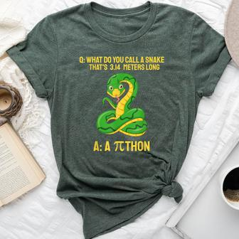 Python Pithon Pi Symbol Math Teacher Pi Day 314 Bella Canvas T-shirt | Mazezy