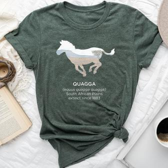 Quagga Zebra Horse Extinct Animal Endangered Species Bella Canvas T-shirt | Mazezy
