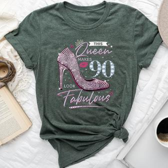 This Queen Makes 90 Looks Fabulous 90Th Birthday Women Bella Canvas T-shirt - Seseable