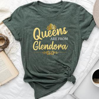 Queens Are From Glendora Ca California Home Roots Bella Canvas T-shirt | Mazezy