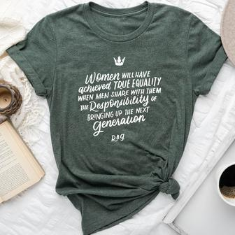 Rbg Quote Will Have Achieved True Equality Bella Canvas T-shirt | Mazezy