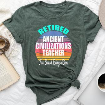 Retired Ancient Civilizations Teacher A Retirement Bella Canvas T-shirt | Mazezy