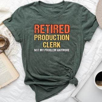 Retired Production Clerk Bella Canvas T-shirt | Mazezy