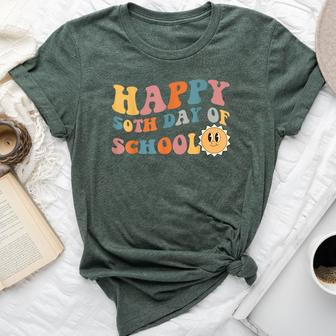 Retro 50 Days Of School 50Th Day Of School Groovy Bella Canvas T-shirt - Thegiftio UK