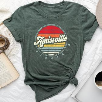 Retro Amissville Home State Cool 70S Style Sunset Bella Canvas T-shirt | Mazezy
