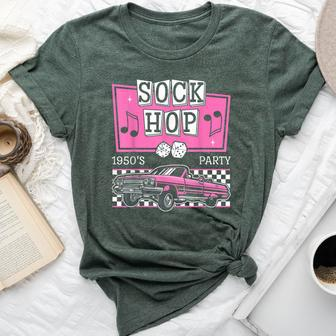 Retro Hop Sock 50S Rock Roll Party Pink Classic Girls Theme Bella Canvas T-shirt - Monsterry AU