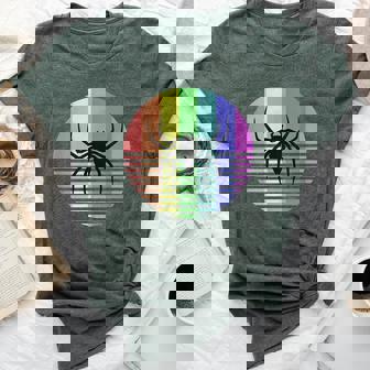 Retro Spider Gay Pride Rainbow Flag Vintage Distressed Bella Canvas T-shirt | Mazezy